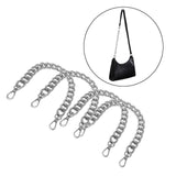 Maxbell 3x4Pieces Metal Flat Chain & Purse Strap Extender / Chain Strap Accessory Silver