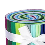 Maxbell 72Pcs Colorful Roll Up Fabric Strips 2.5 Inch Craft Fabric for Patchwork