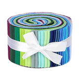 Maxbell 72Pcs Colorful Roll Up Fabric Strips 2.5 Inch Craft Fabric for Patchwork