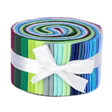 Maxbell 72Pcs Colorful Roll Up Fabric Strips 2.5 Inch Craft Fabric for Patchwork