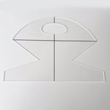 Maxbell 3Pieces Acrylic Bowl Wrap Cookies Basket Template for Sewing Patchwork Ruler