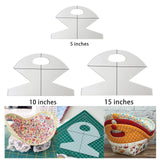 Maxbell 3Pieces Acrylic Bowl Wrap Cookies Basket Template for Sewing Patchwork Ruler