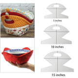 Maxbell 3 PCS Acrylic Bowl Wrap Cookies Basket Template for Sewing Patchwork Rulers