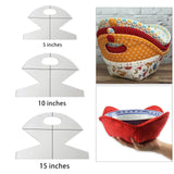 Maxbell 3Pieces Acrylic Bowl Wrap Cookies Basket Template for Sewing Patchwork Ruler