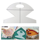 Maxbell 3 PCS Acrylic Bowl Wrap Cookies Basket Template for Sewing Patchwork Rulers