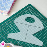 Maxbell 3 PCS Acrylic Bowl Wrap Cookies Basket Template for Sewing Patchwork Ruler