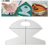 Maxbell 3 PCS Acrylic Bowl Wrap Cookies Basket Template for Sewing Patchwork Rulers