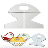Maxbell 3Pieces Acrylic Bowl Wrap Cookies Basket Template for Sewing Patchwork Ruler