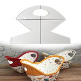 Maxbell 3Pieces Acrylic Bowl Wrap Cookies Basket Template for Sewing Patchwork Ruler