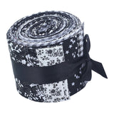 Maxbell 2x20 Pieces 2.4 inch Jelly Roll Floral Cotton Craft Roll up Sewing DIY Black