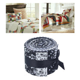 Maxbell 2x20 Pieces 2.4 inch Jelly Roll Floral Cotton Craft Roll up Sewing DIY Black