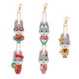 Maxbell 5x Diamond Painting Keychain Easter Egg Ornaments Bag; Charms Mosaic Making
