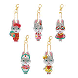 Maxbell 5x Diamond Painting Keychain Easter Egg Ornaments Bag; Charms Mosaic Making