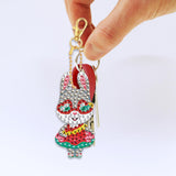 Maxbell 5x Diamond Painting Keychain Easter Egg Ornaments Bag; Charms Mosaic Making