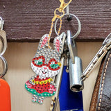 Maxbell 5x Diamond Painting Keychain Easter Egg Ornaments Bag; Charms Mosaic Making