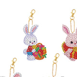 Maxbell 5x Diamond Painting Keychain Easter Egg Ornaments Bag; Charms Mosaic Making