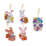 Maxbell 5x Diamond Painting Keychain Easter Egg Ornaments Bag; Charms Mosaic Making