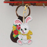 Maxbell 5x Diamond Painting Keychain Easter Egg Ornaments Bag; Charms Mosaic Making