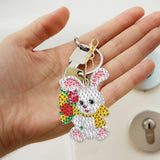 Maxbell 5x Diamond Painting Keychain Easter Egg Ornaments Bag; Charms Mosaic Making