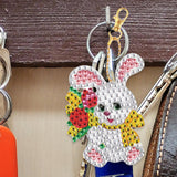 Maxbell 5x Diamond Painting Keychain Easter Egg Ornaments Bag; Charms Mosaic Making