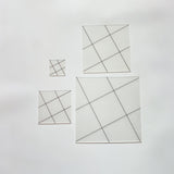 Maxbell 3 Pcs Square Quilting Template Quilter Ruler Fabric Cutting Rulers