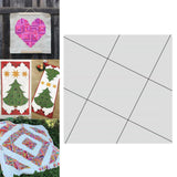 Maxbell 3 Pcs Square Quilting Template Quilter Ruler Fabric Cutting Rulers