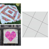 Maxbell 3 Pcs Square Quilting Template Quilter Ruler Fabric Cutting Rulers