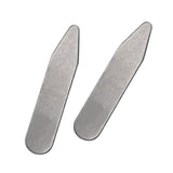 Maxbell 2xCollar Stays Metal Wrinkle Proof Non Slip for Unisex Work Uniform Wedding 50mmx10mmx0.8mm