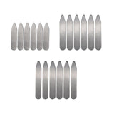 Maxbell 6xCollar Stays Metal Wrinkle Proof Non Slip for Unisex Work Uniform Wedding 50mmx10mmx0.8mm
