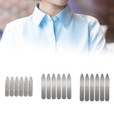 Maxbell 2xCollar Stays Metal Wrinkle Proof Non Slip for Unisex Work Uniform Wedding 50mmx10mmx0.8mm