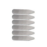 Maxbell 2xCollar Stays Metal Wrinkle Proof Non Slip for Unisex Work Uniform Wedding 50mmx10mmx0.8mm