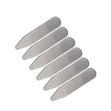 Maxbell 2xCollar Stays Metal Wrinkle Proof Non Slip for Unisex Work Uniform Wedding 50mmx10mmx0.8mm