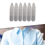 Maxbell 4xCollar Stays Metal Wrinkle Proof Non Slip for Unisex Work Uniform Wedding 50mmx10mmx0.8mm