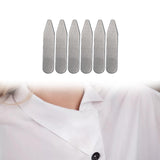 Maxbell 5xCollar Stays Metal Wrinkle Proof Non Slip for Unisex Work Uniform Wedding 50mmx10mmx0.8mm