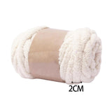 Maxbell 2xThick Chunky Yarn Hand Knitting DIY Weight Yarn for Throw Rug Making Weaving beige white