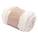 Maxbell 2xThick Chunky Yarn Hand Knitting DIY Weight Yarn for Throw Rug Making Weaving beige white
