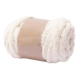 Maxbell 2xThick Chunky Yarn Hand Knitting DIY Weight Yarn for Throw Rug Making Weaving beige white
