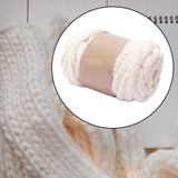 Maxbell 2xThick Chunky Yarn Hand Knitting DIY Weight Yarn for Throw Rug Making Weaving beige white