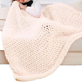 Maxbell 2xThick Chunky Yarn Hand Knitting DIY Weight Yarn for Throw Rug Making Weaving beige white