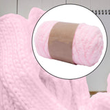Maxbell 2xThick Chunky Yarn Hand Knitting DIY Weight Yarn for Throw Rug Making Weaving light pink