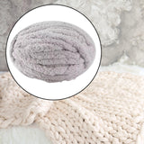 Maxbell 3xThick Chunky Yarn Polyester Yarn for Knitted Blanket Weaving Rug Making Light Gray