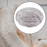 Maxbell 3xThick Chunky Yarn Polyester Yarn for Knitted Blanket Weaving Rug Making Light Gray