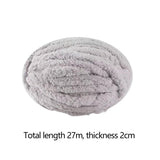 Maxbell 3xThick Chunky Yarn Polyester Yarn for Knitted Blanket Weaving Rug Making Light Gray