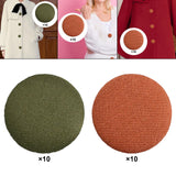 Maxbell 10x Fabric Cloth Covered Buttons DIY for Jackets Garment Accessories Clothes Green