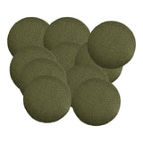 Maxbell 10x Fabric Cloth Covered Buttons DIY for Jackets Garment Accessories Clothes Green