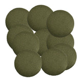 Maxbell 10x Fabric Cloth Covered Buttons DIY for Jackets Garment Accessories Clothes Green