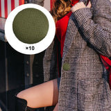 Maxbell 10x Fabric Cloth Covered Buttons DIY for Jackets Garment Accessories Clothes Green