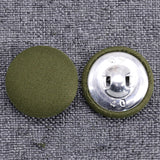 Maxbell 10x Fabric Cloth Covered Buttons DIY for Jackets Garment Accessories Clothes Green