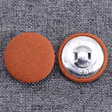 Maxbell 10x Fabric Cloth Covered Buttons DIY for Jackets Garment Accessories Clothes Caramel Colour