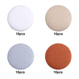 Maxbell 10x Fabric Cloth Covered Buttons DIY Sewing Buttons for Clothes Shirts Coats White